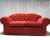 SOFA VERMELHO VELUDO CAPITONÊ